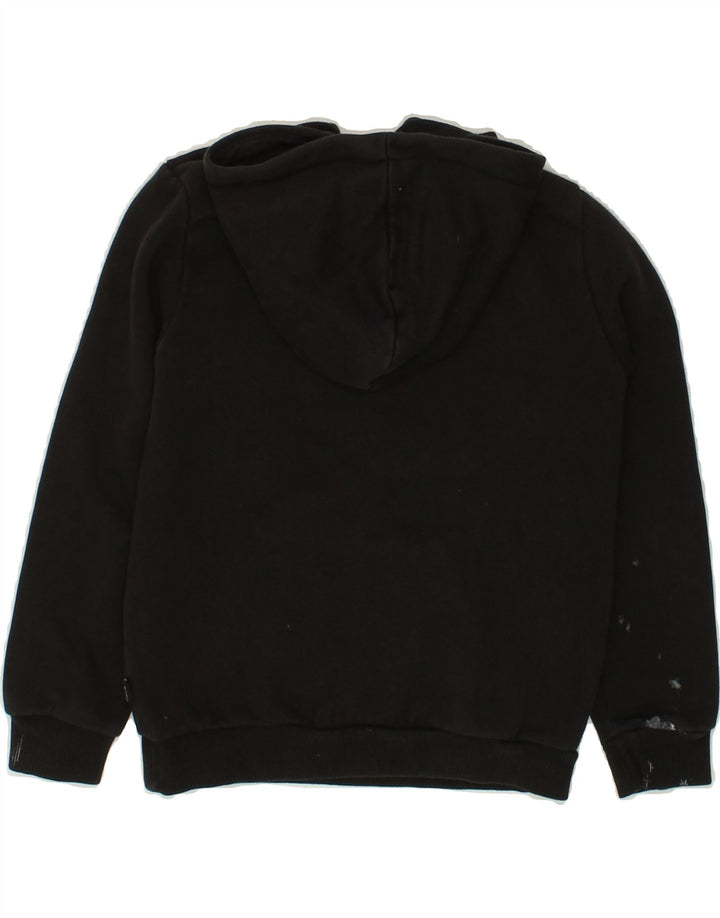 PUMA Boys Graphic Hoodie Jumper 9-10 Years Black Cotton Vintage Puma and Second-Hand Puma from Messina Hembry 