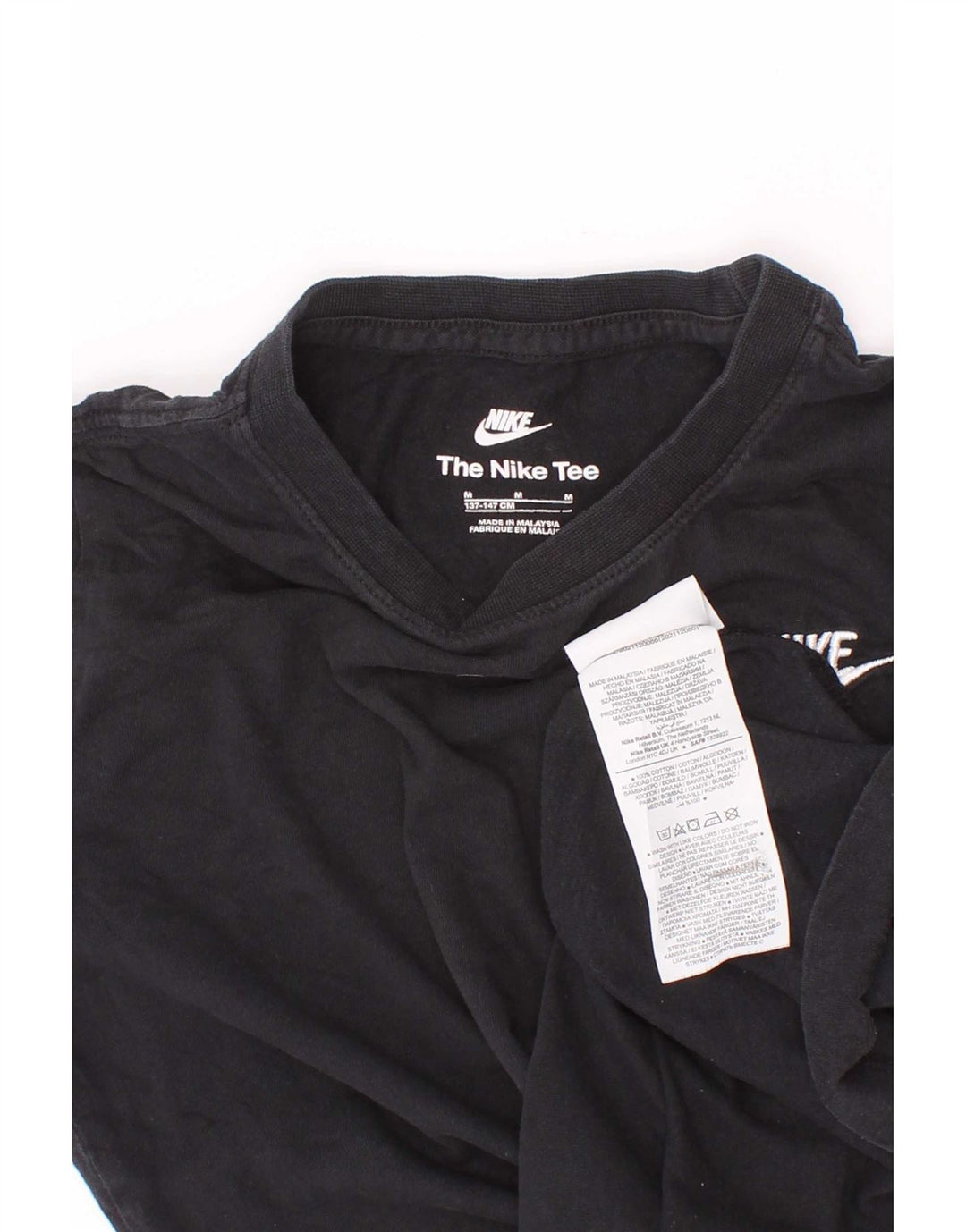 Camiseta Nike Menino Top 10-11 Anos Médio Algodão Preto