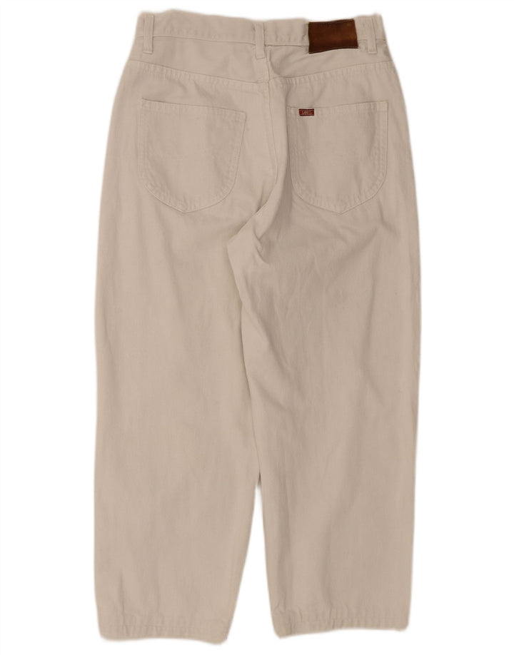 Lee Mens Riders Calça Jeans Recortada W33 L24 Algodão Branco