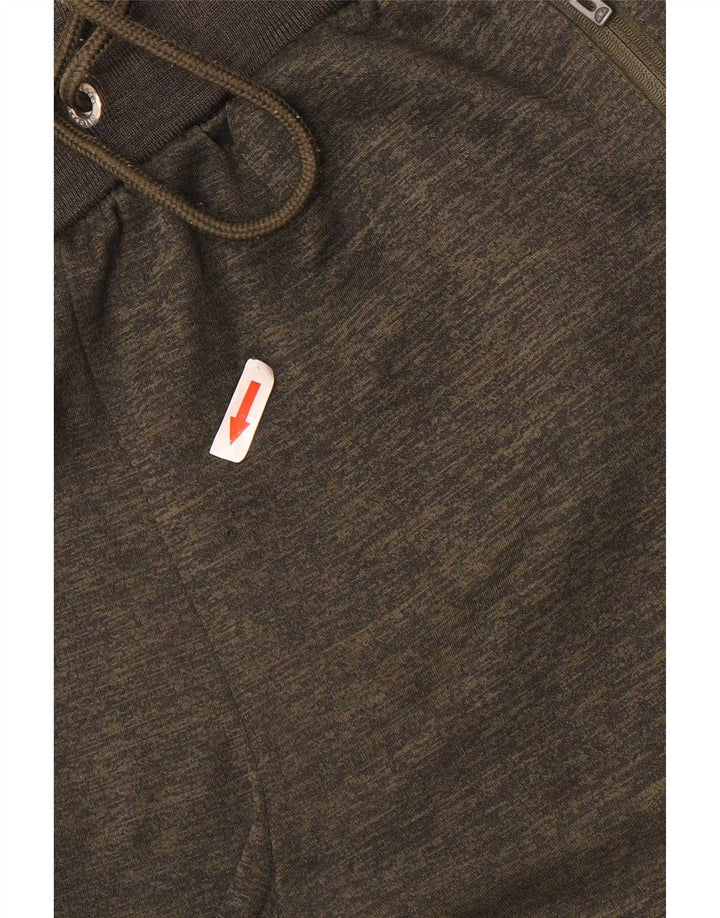 Calça de treino masculina Ellesse com estampa gráfica, calça jogger pequena cáqui salpicada