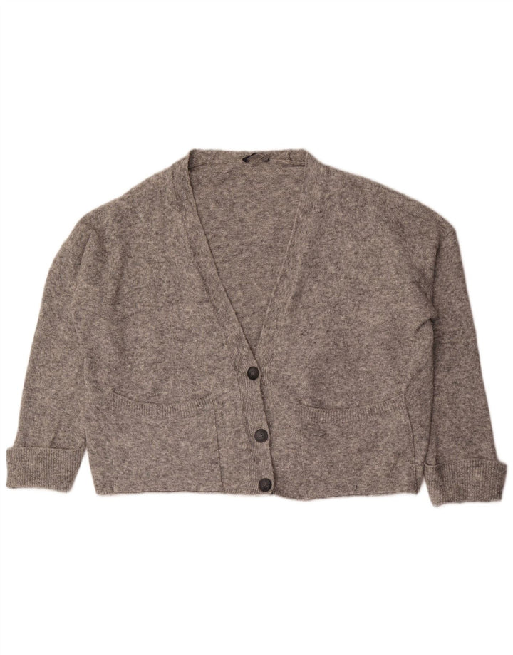 Suéter cardigã feminino grande Marks & Spencer Reino Unido 18 XL cinza manchado