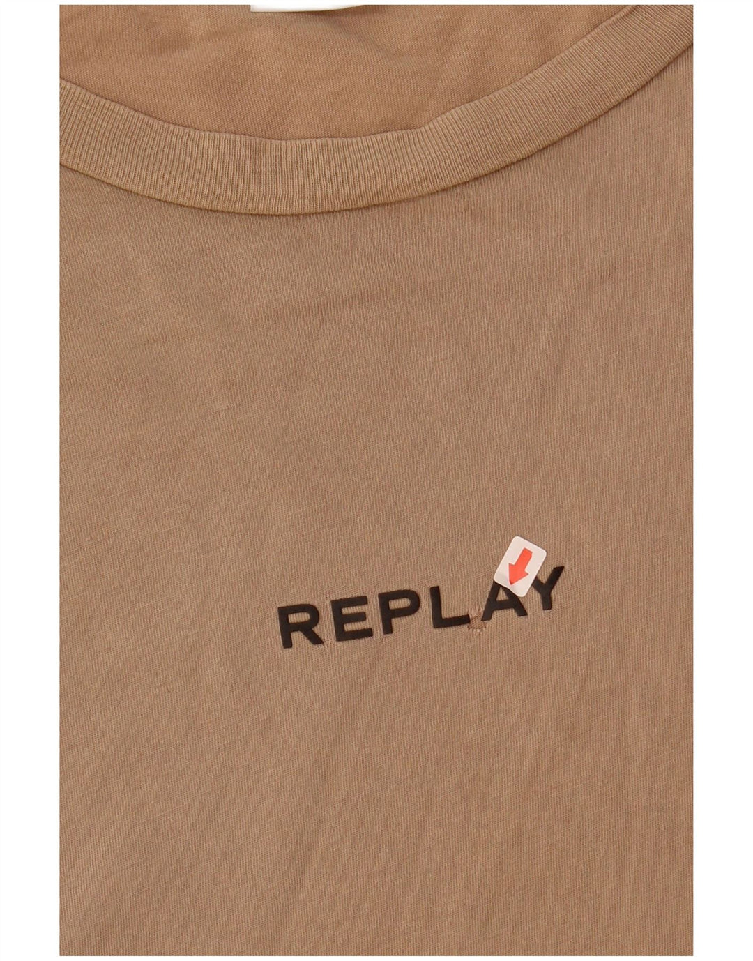 Replay Camiseta Masculina Top Grande Algodão Bege