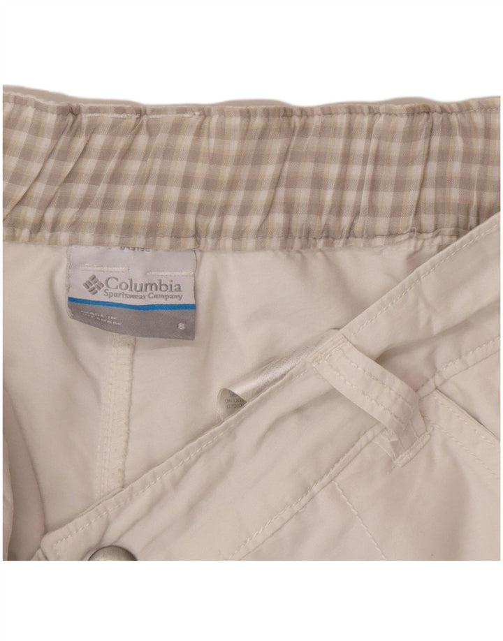 COLUMBIA Skort feminino US 8 médio algodão branco