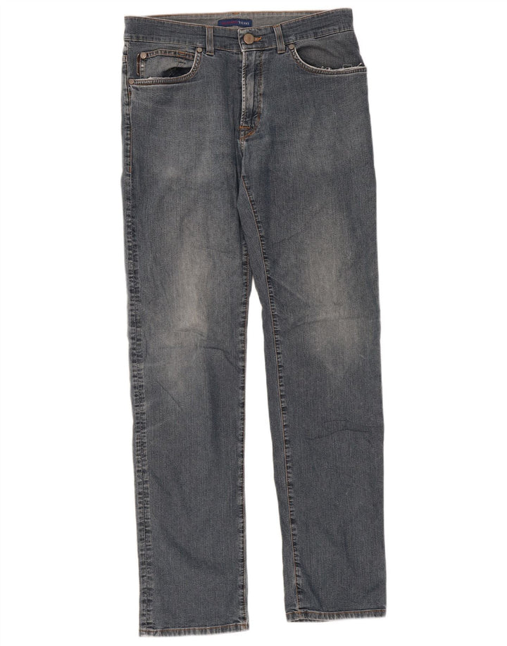 Jeans retos femininos Trussardi W32 L32 azul