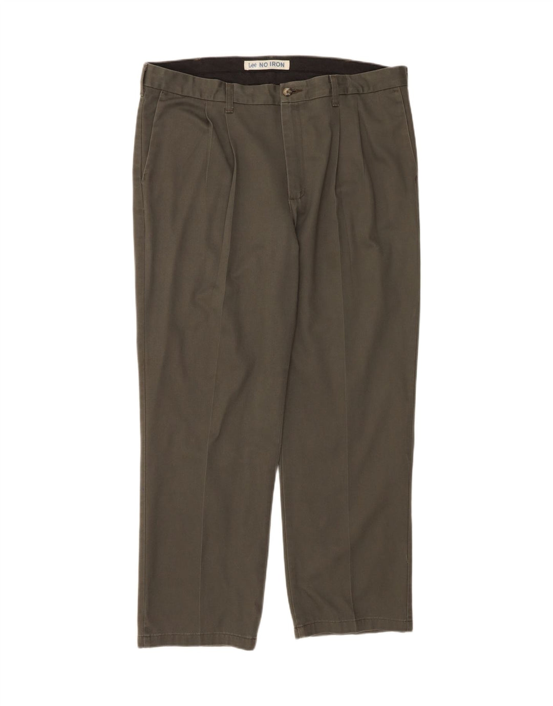LEE Mens No Iron Pegged Chino Trousers  W40 L30 Khaki Cotton Vintage Lee and Second-Hand Lee from Messina Hembry 
