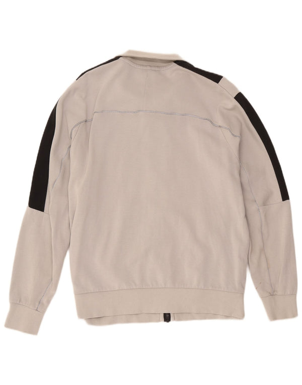 Puma Womens Tracksuit Top Jacket UK 16 Grande Cinza Colorblock Algodão