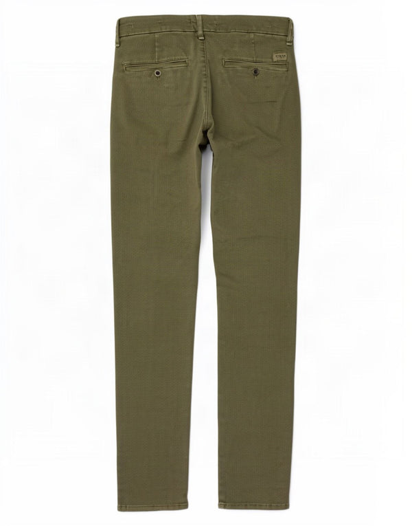 Calça Chino Guess Mens Daniel Super Skinny W31 L31 Cáqui Geométrica
