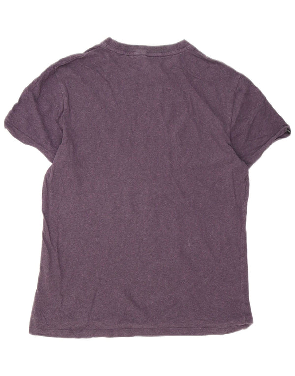 Camiseta masculina Superdry Top médio algodão roxo