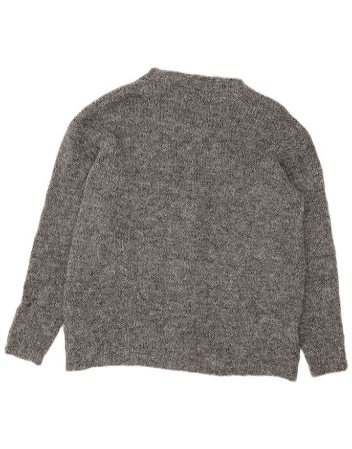 Zara Suéter Cardigan Oversized Feminino Reino Unido 10 Pequeno Cinza