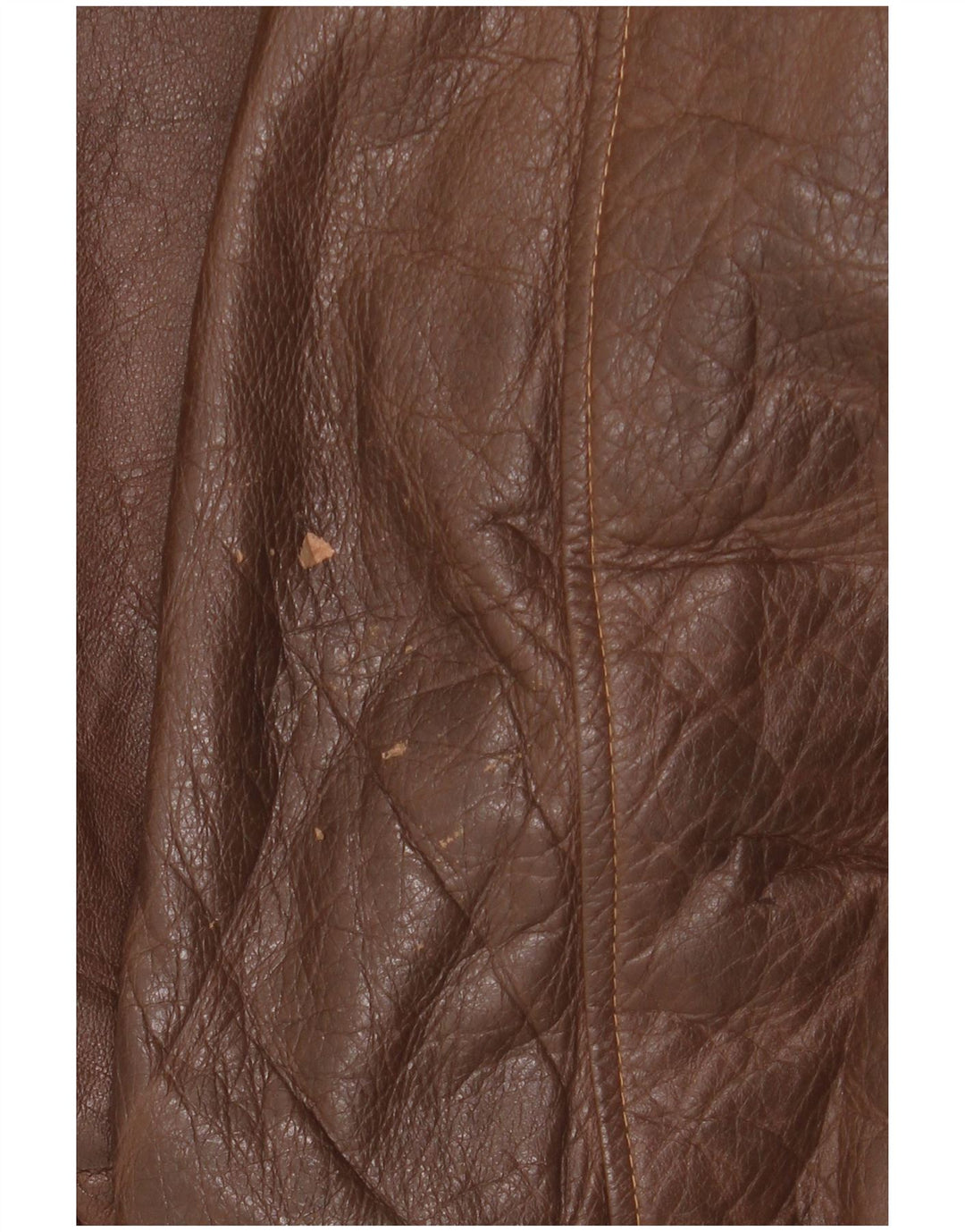 Jaqueta de couro masculina vintage UK 44 2XL couro marrom