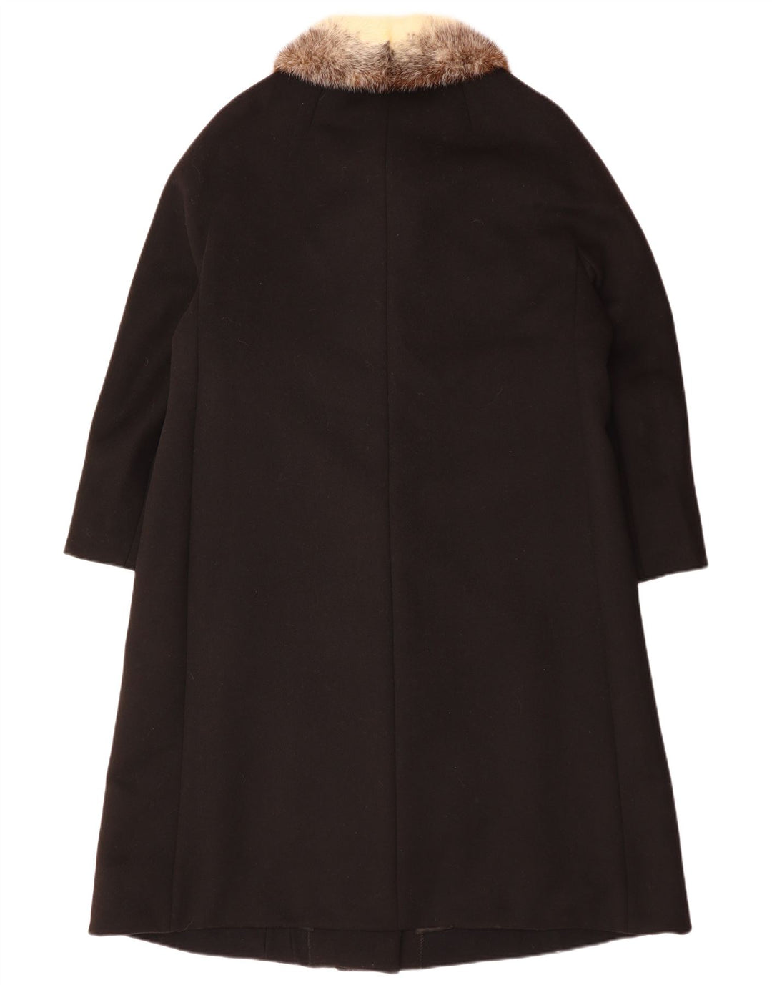 Sobretudo feminino VINTAGE UK 14 grande lã preta