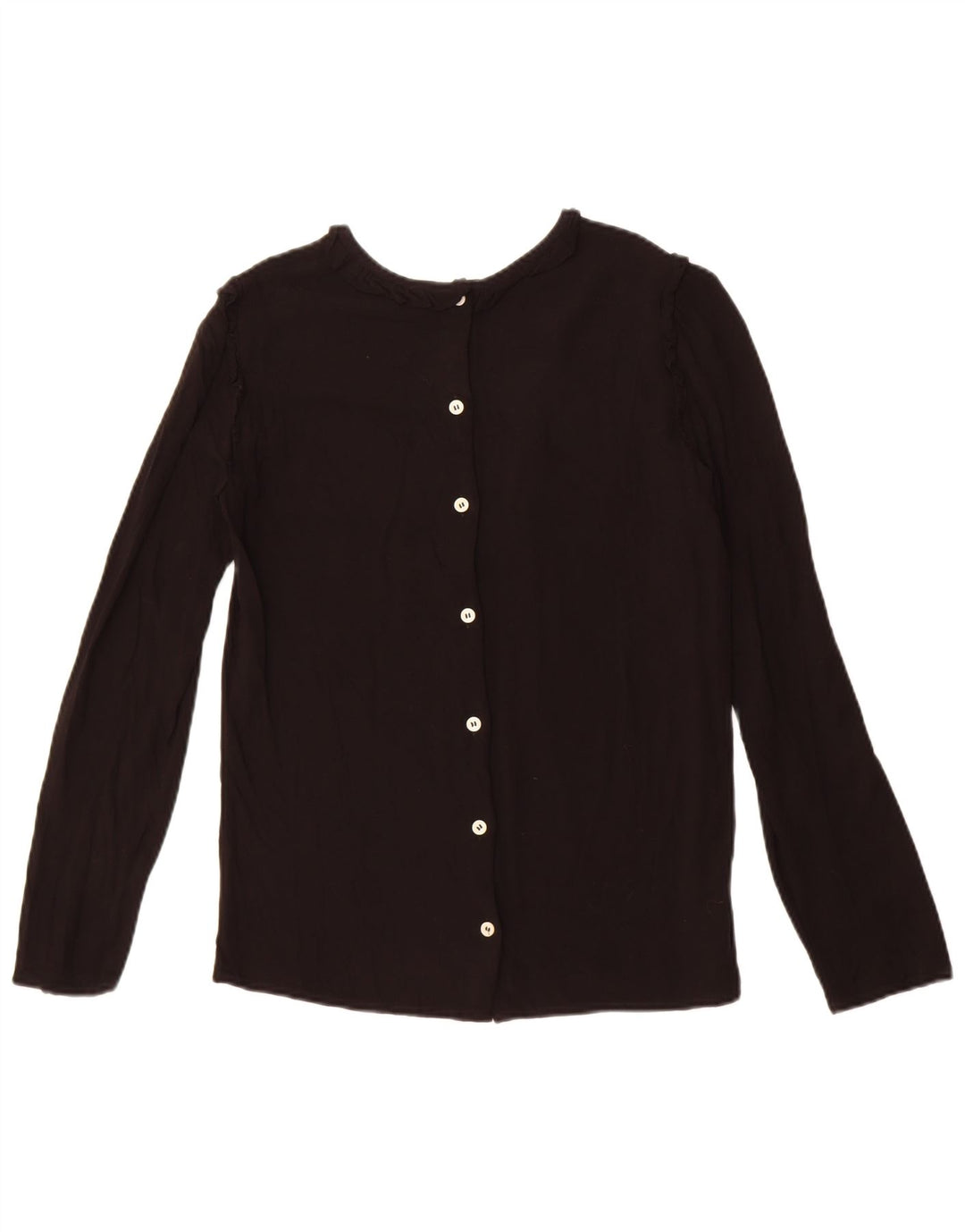 Blusa camisa feminina Benetton UK 12 médio preto