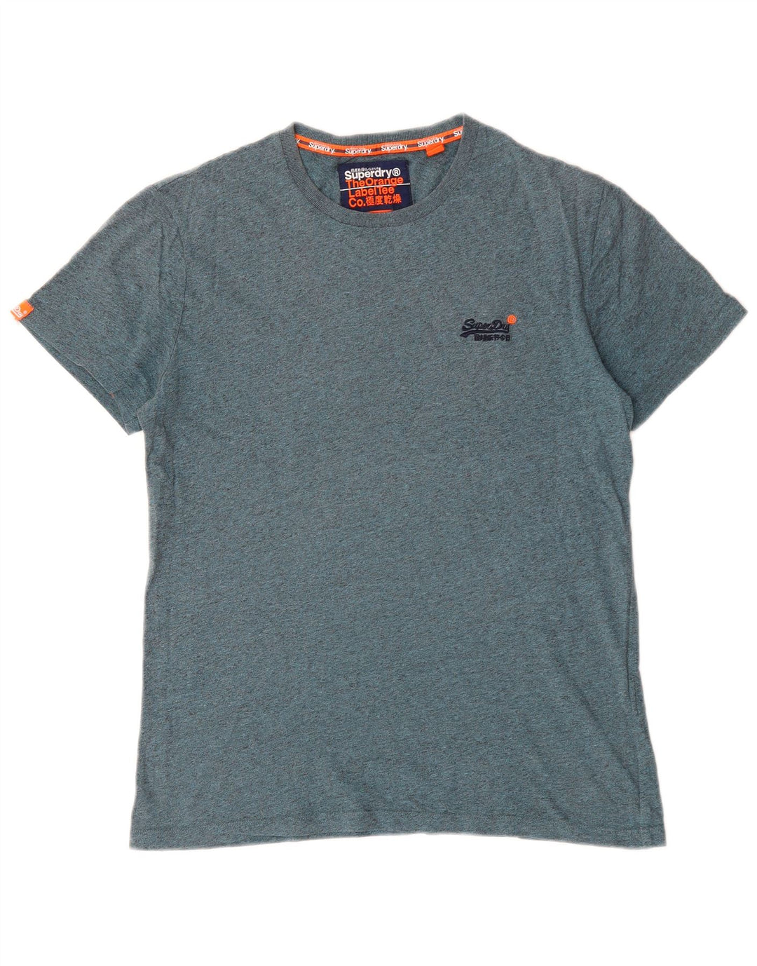 Camiseta masculina Superdry Top grande azul manchado