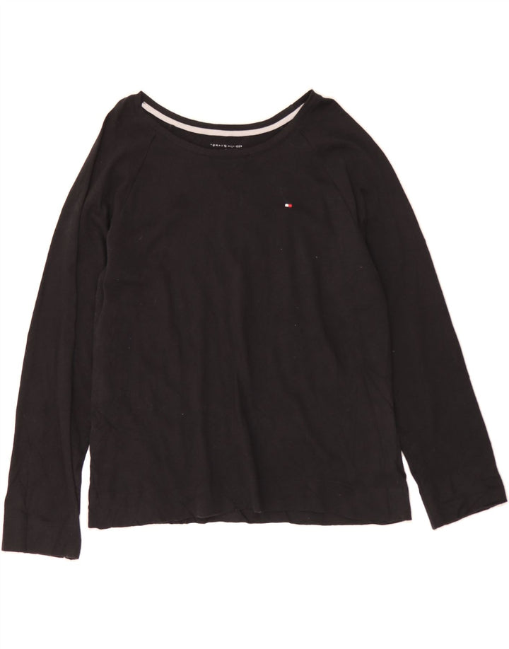 TOMMY HILFIGER Womens Sweatshirt Jumper UK 18 XL Black Cotton Vintage Tommy Hilfiger and Second-Hand Tommy Hilfiger from Messina Hembry 