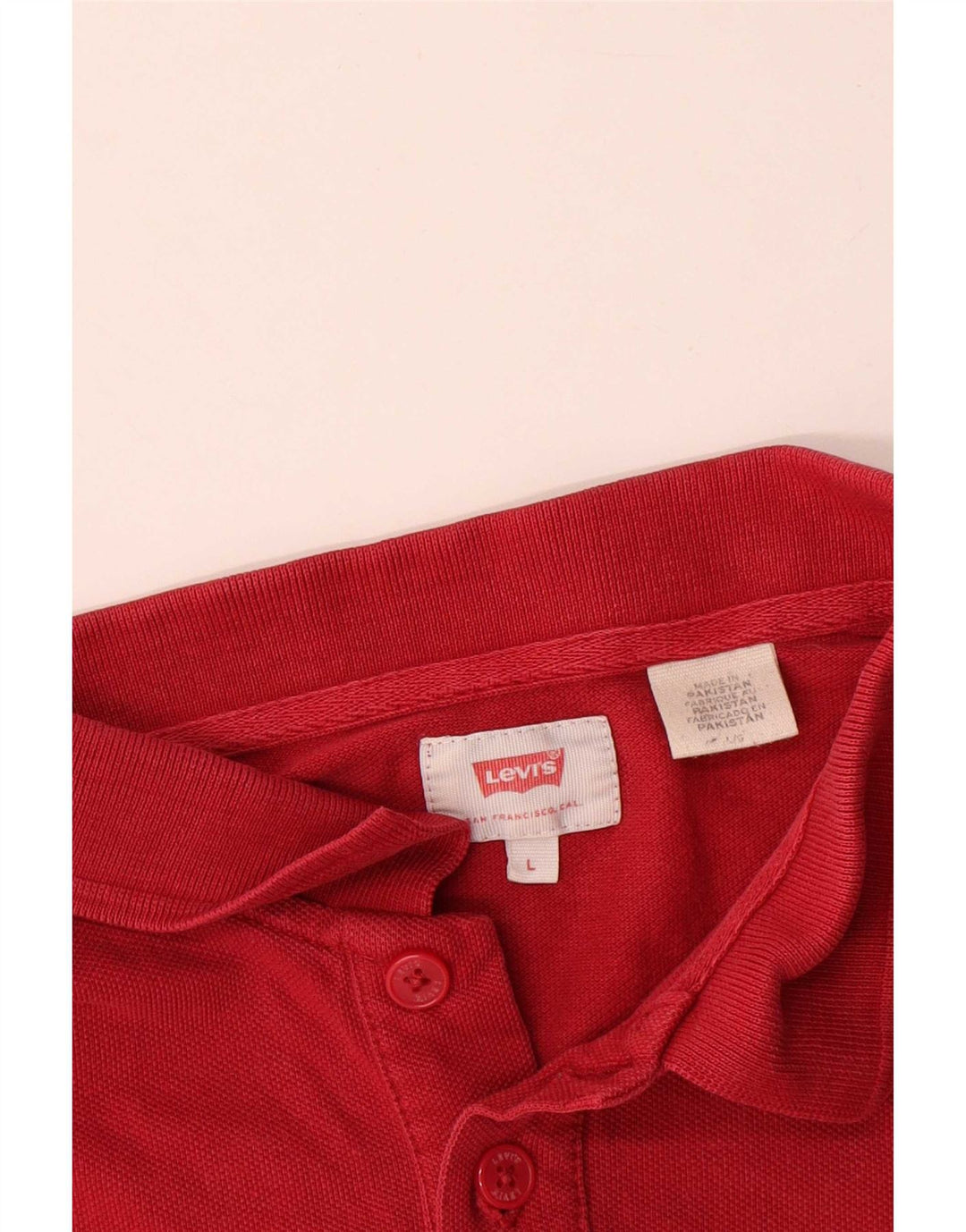 Camisa polo masculina Levi's grande algodão vermelho