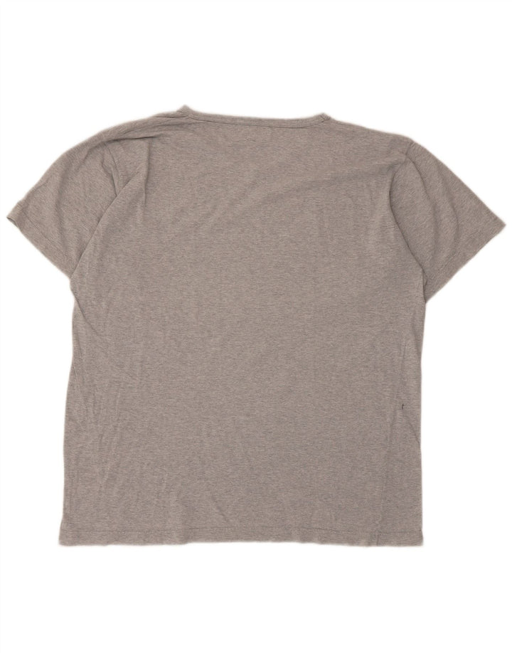 Camiseta masculina Calvin Klein Jeans grande cinza manchada