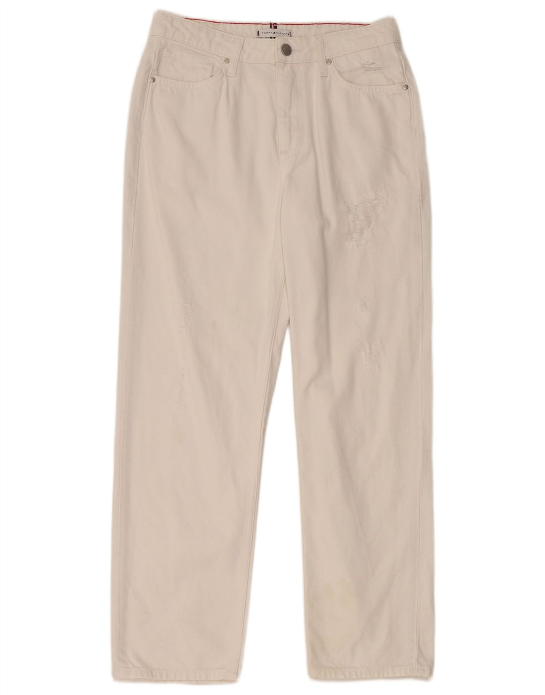 Jeans retos femininos TOMMY HILFIGER W29 L28 algodão branco