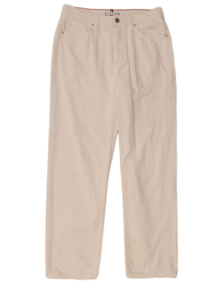 Jeans retos femininos TOMMY HILFIGER W29 L28 algodão branco