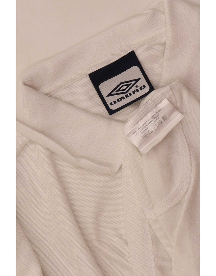 Camisa polo masculina Umbro grande poliéster branco esportivo