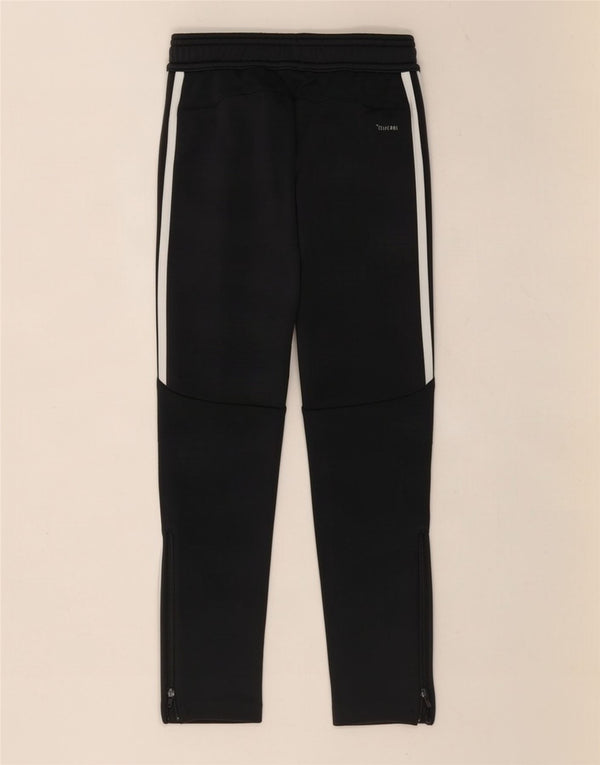 Adidas Boys Manchester United Tracksuit Trousers 7-8 Years Black Polyester