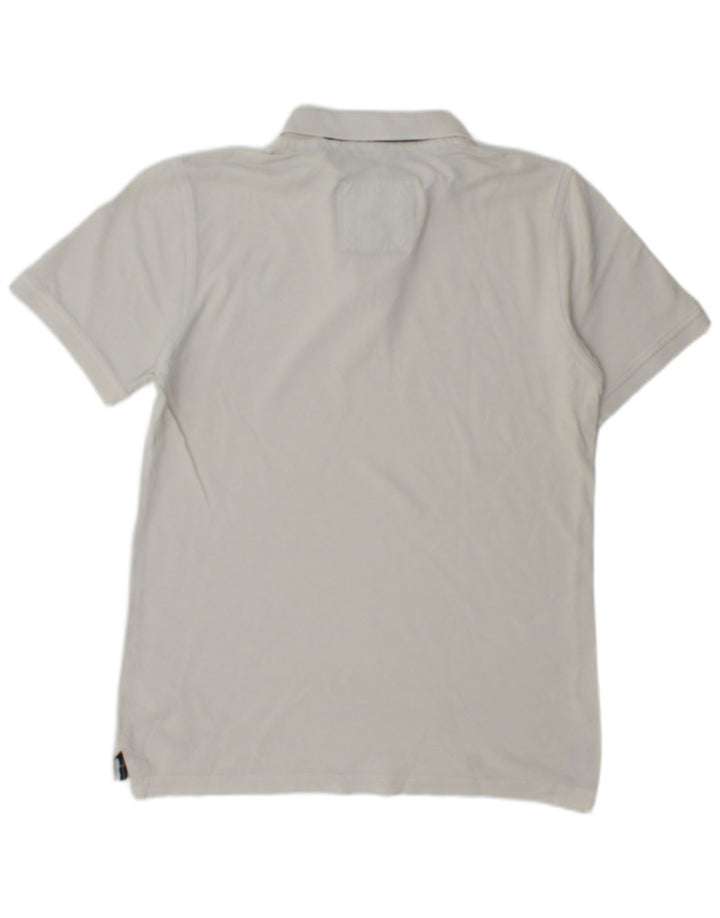 CREW CLOTHING Camisa polo masculina pequena algodão bege