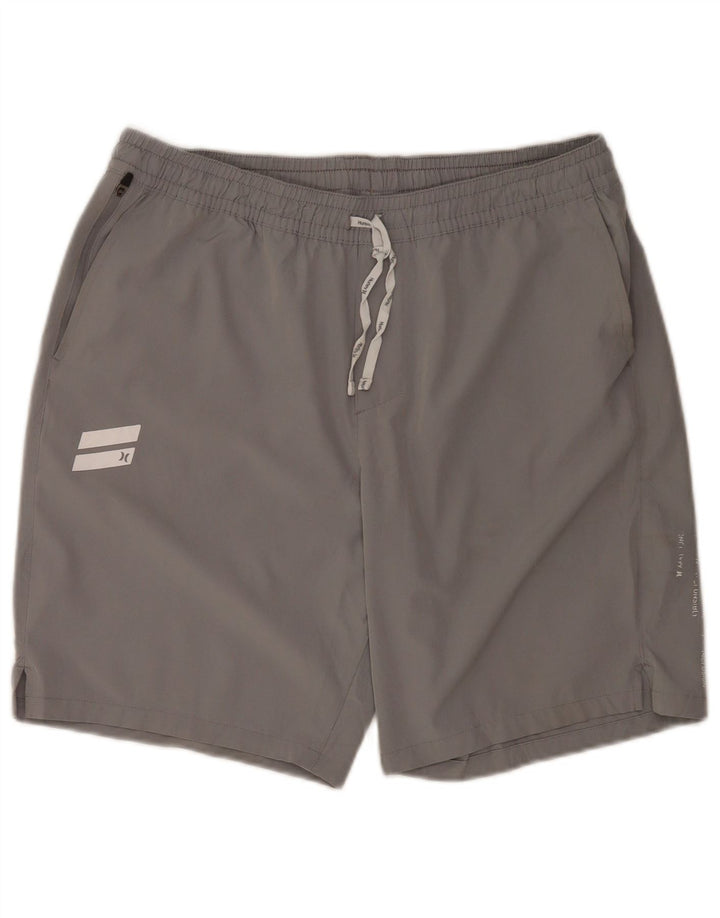 Shorts de natação masculino Hurley grande poliéster cinza