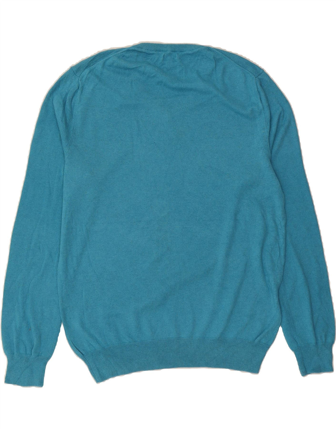 J. CREW Mens Slim Fit V-Neck Jumper Sweater Large Blue Cotton Vintage J. Crew and Second-Hand J. Crew from Messina Hembry 