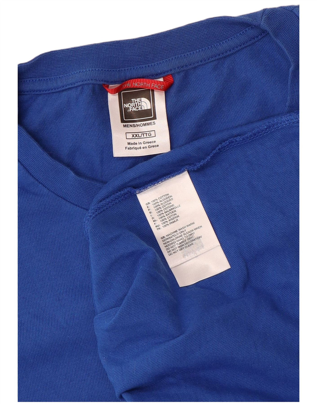 Camiseta gráfica masculina The North Face Top 2XL algodão azul