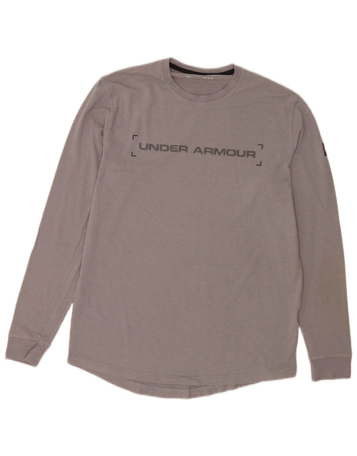 Under Armour Mens Graphic Top manga comprida cinza médio