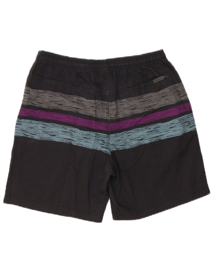 Shorts de natação masculinos Quiksilver pequeno poliéster colorblock preto
