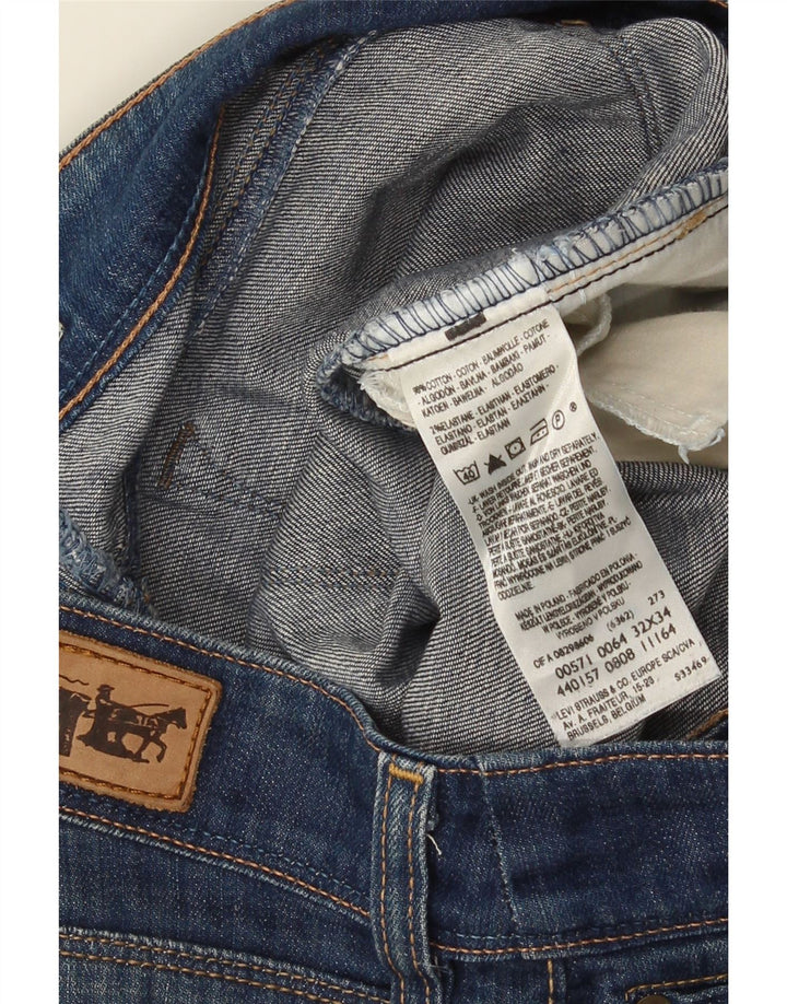 Calça jeans feminina Levi's 571 Slim W32 L34 azul algodão