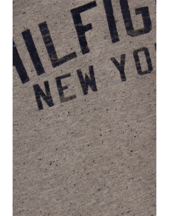 TOMMY HILFIGER feminino vintage fit moletom jumper Reino Unido 16 grande cinza