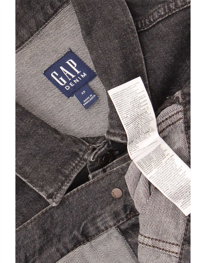 Jaqueta jeans masculina Gap UK 34 XS algodão cinza
