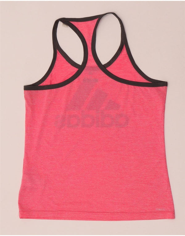 Adidas Feminino Climacool Graphic Vest Top UK 12/14 Médio Rosa Poliéster