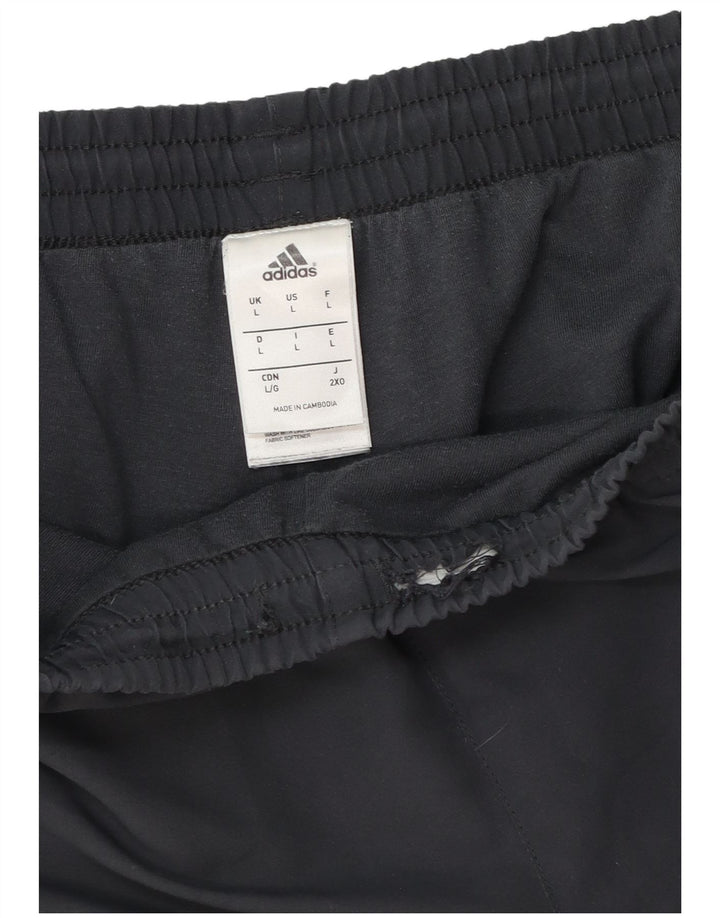 Calça de treino masculina Adidas grande poliéster preto
