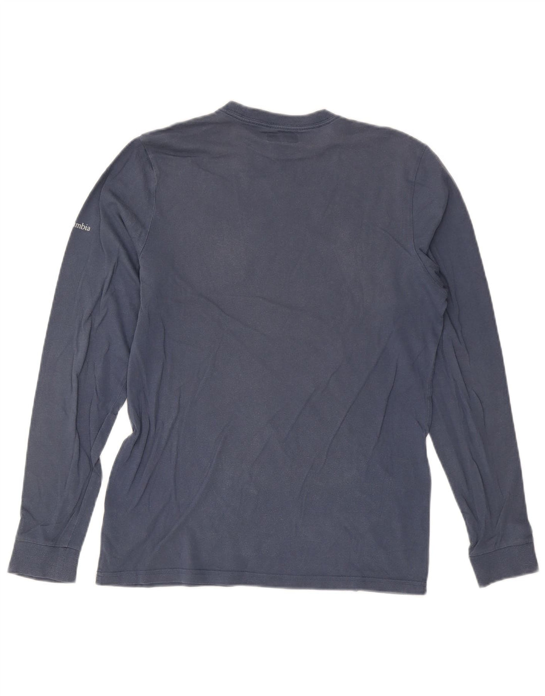Columbia Mens Graphic Top Manga Longa Médio Algodão Azul