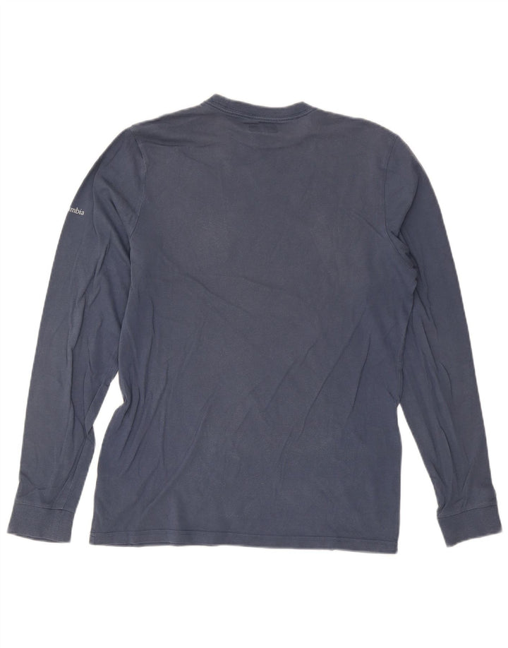 Columbia Mens Graphic Top Manga Longa Médio Algodão Azul