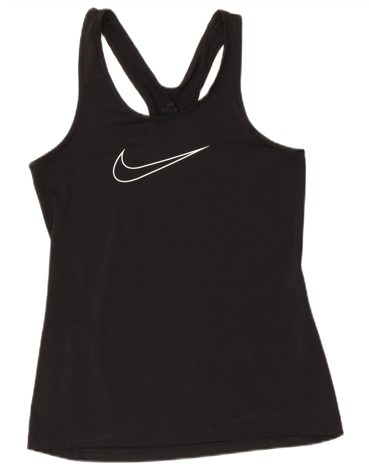 Colete gráfico feminino Nike UK 10 pequeno poliéster preto