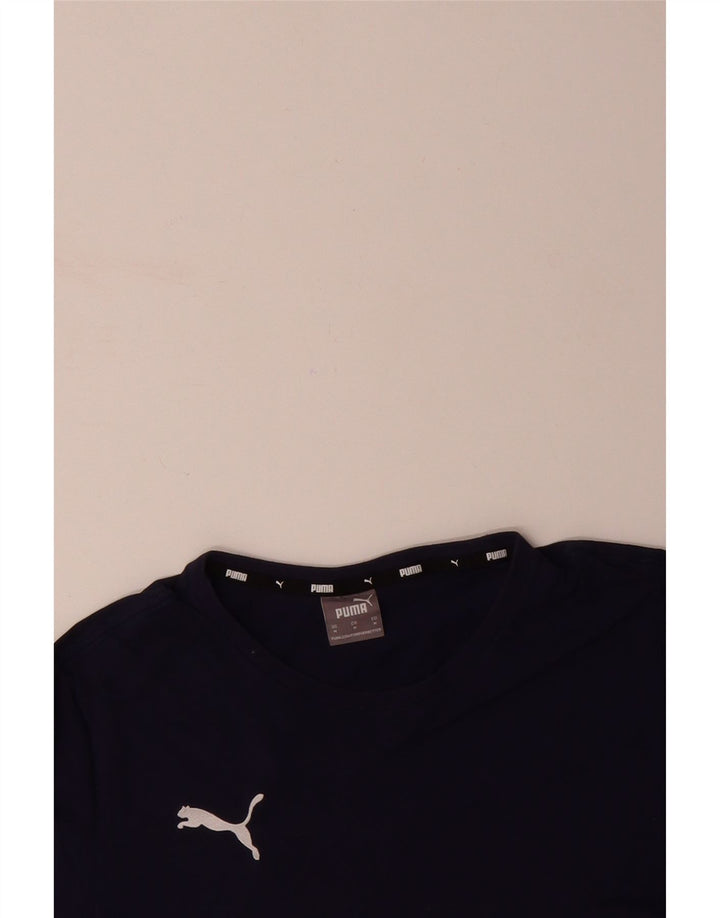 Camiseta masculina PUMA Top médio algodão azul marinho