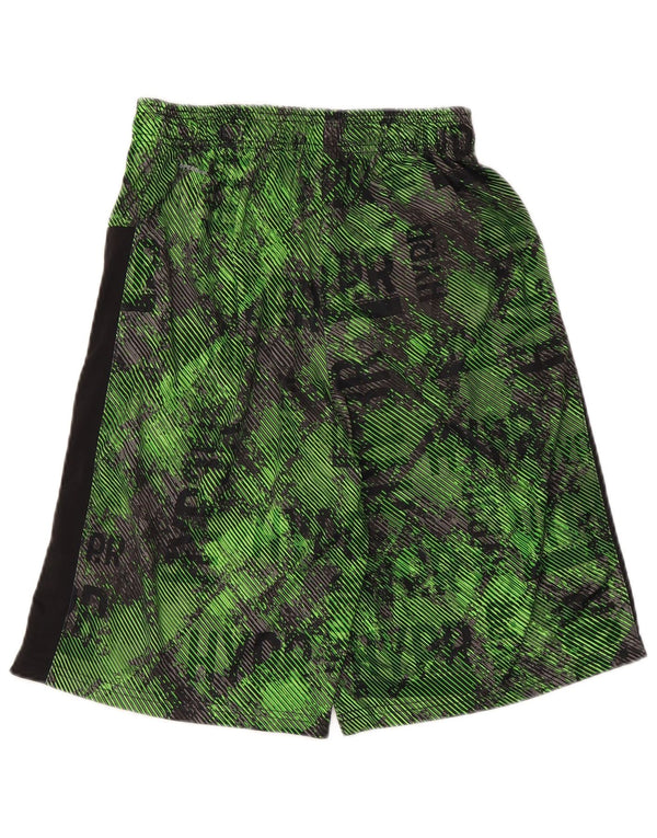 Reebok Mens Sport Shorts Grande Verde Geométrico Poliéster Esportes