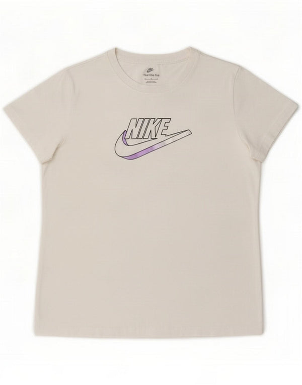 Camiseta Nike Feminina Graphic Top UK 14 Médio Branco