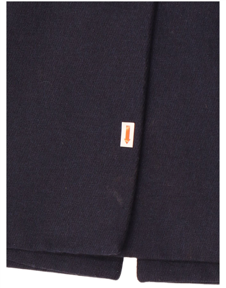 Jaqueta blazer feminina Hobbs Longline 1 botão Reino Unido 8 pequena azul marinho poliéster