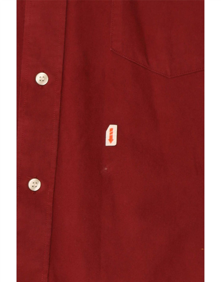 Camisa masculina de manga curta Fred Perry XL marrom algodão