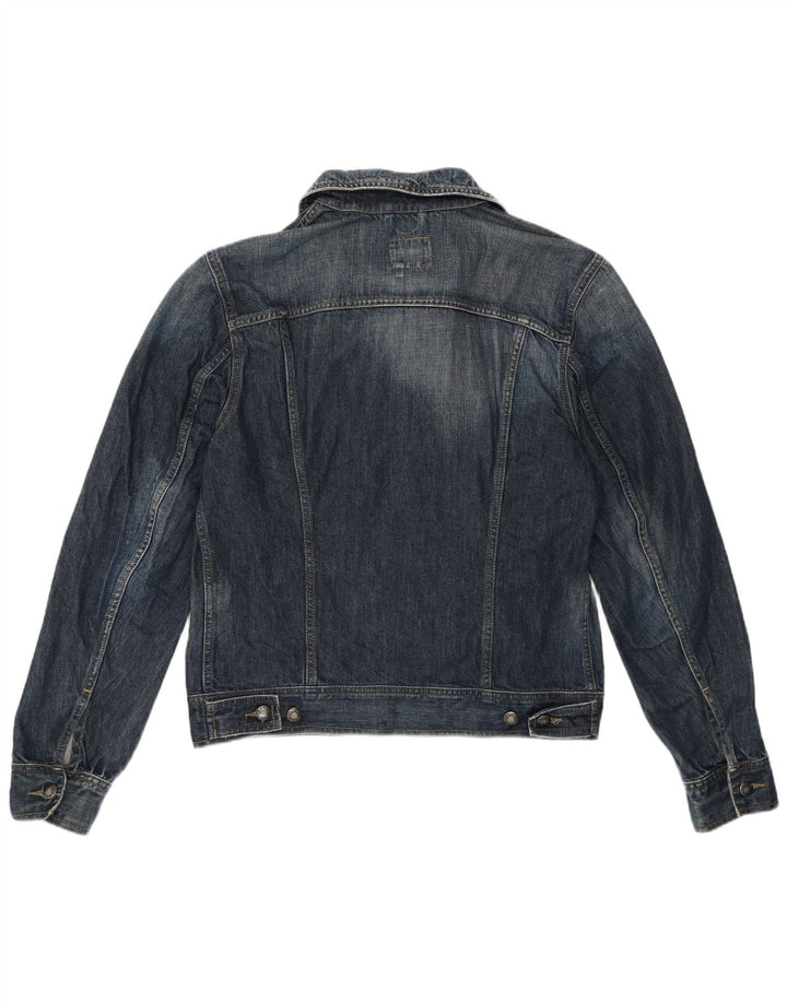 Jaqueta jeans feminina Gas UK 14 grande algodão azul