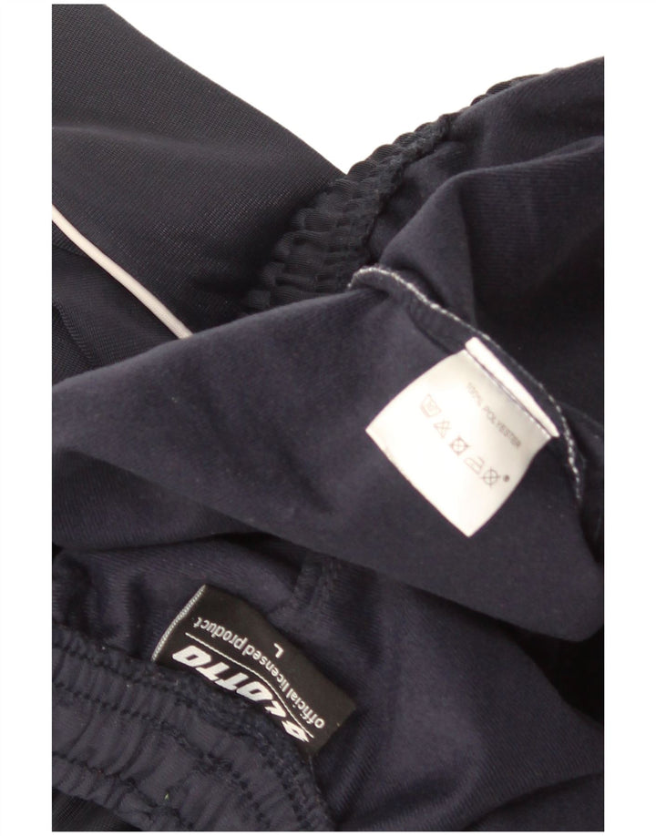 Calça de treino masculina Lotto Joggers grande poliéster azul marinho