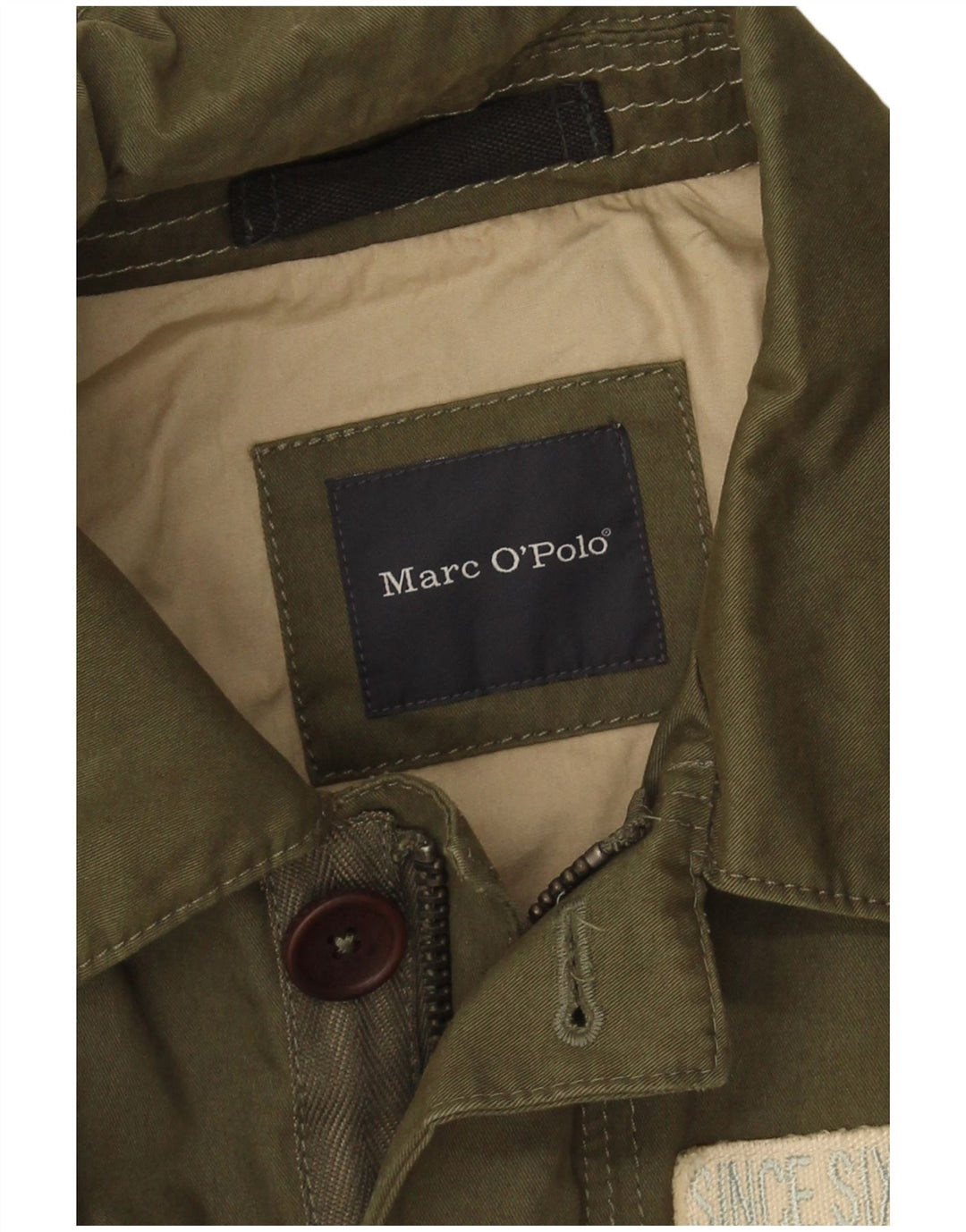 Jaqueta militar masculina Marc O'Polo Reino Unido 36 pequeno exército verde