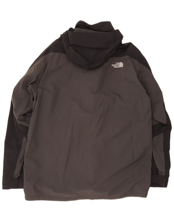 Jaqueta de chuva masculina com capuz The North Face UK 44 2XL cinza colorblock poliéster
