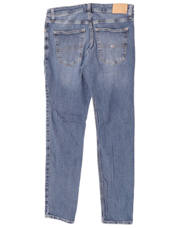 Tommy Hilfiger Masculino Austin Slim Tapered Jeans W33 L34 Azul Algodão