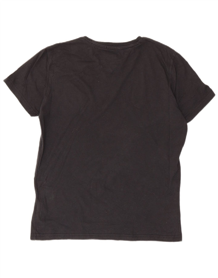 Camiseta masculina Tommy Hilfiger Top médio algodão preto