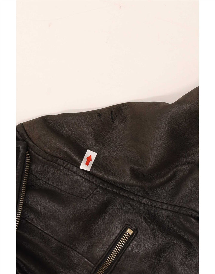 Jaqueta feminina de couro Zen IT 46 grande couro preto